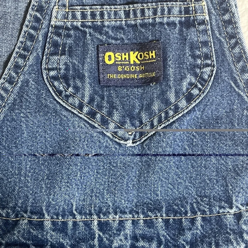 VTG Oshkosh B'Gosh Toddler Blue Denim Overalls Made In USA
